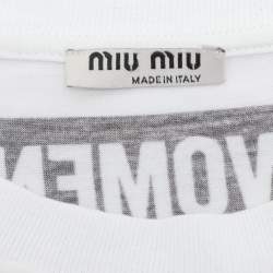 Pre Owned Miu Miu White Cotton Tales T-shirt XL