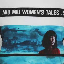 Pre Owned Miu Miu White Cotton Tales T-shirt XL