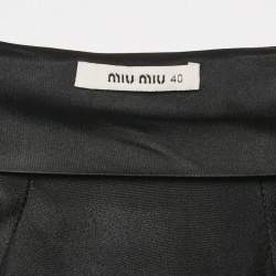 Miu Miu Black Crepe Mini Skirt S