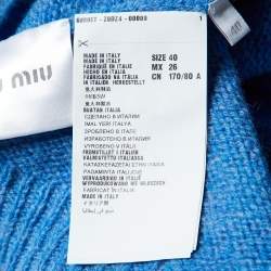 Miu Miu Blue Wool Sleeveless Sweater S