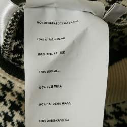 Miu Miu Black/White Houndstooth Wool Pleated Mini Skirt XS