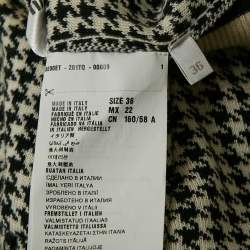 Miu Miu Black/White Houndstooth Wool Pleated Mini Skirt XS