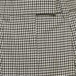 Miu Miu Black Gingham Wool Knife Pleated Mini Skirt XS
