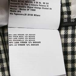 Miu Miu Black/White Gingham Wool Jumper Midi Dress S