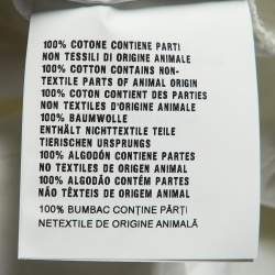 مملوكة مسبقًا Miu Miu White Cotton Logo Band Cropped Shirt M