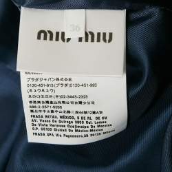 Miu Miu Navy Blue Virgin Wool Crop Jacket XS