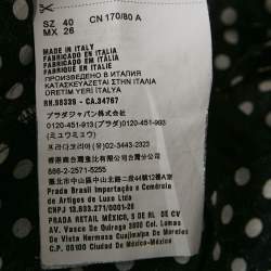 Miu Miu Black Polka Dots Print Satin Peter Pan Collar Mini Dress XS