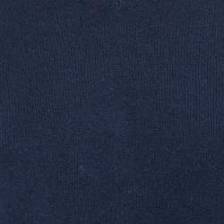 Miu Miu Navy Blue Wool V-Neck Crop Sweater S