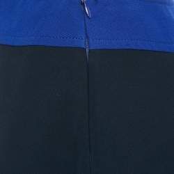 Miu Miu Blue Colorblocked Crepe Mini Skirt S