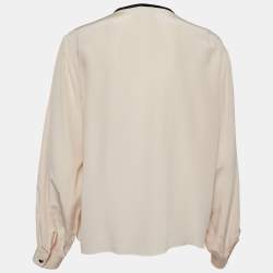 Miu Miu Pink Silk Chiffon Button Front Blouse S