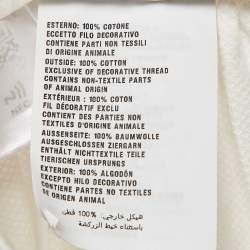 Miu Miu White Textured Cotton Midi Skirt M