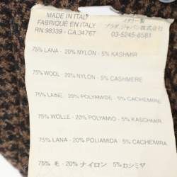 Miu Miu Deep Navy/Brown Wool Blend Sweater M