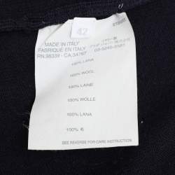 Miu Miu Deep Navy/Brown Wool Blend Sweater M