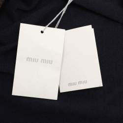 Miu Miu Deep Navy/Brown Wool Blend Sweater M