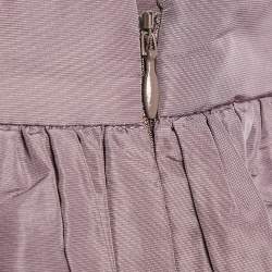 Miu Miu Mauve Crepe Gathered Mini Skirt S