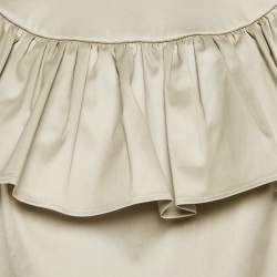 Miu Miu Green Cotton Gathered Top S