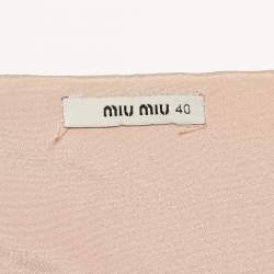 Miu Miu Pink Crepe Mini Skirt S