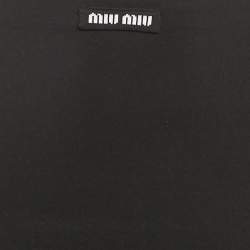 Miu Miu Black Jersey Crop Top And Skirt Set XS