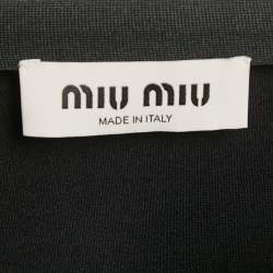 Miu Miu Black Jersey Crop Top And Skirt Set XS