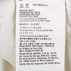 Miu Miu White Crystal Embellished Crepe Mini Dress S