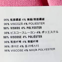Miu Miu Pink Knit Logo Pocket Detail Polo Jumper S