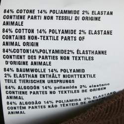 مملوكة مسبقًا Miu Miu Brown Striped Cotton Knit Polo Crop T-Shirt S