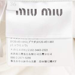 Miu Miu White Denim Lace-Up Mini Skirt XS