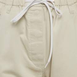 Miu Miu Beige Gabardine Raw Edge Trousers M