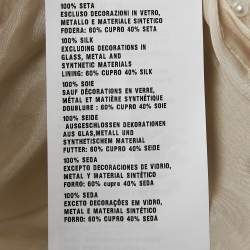 Miu Miu Off-White Embellished Silk Organza Mini Skirt and Top Set S