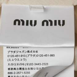 Miu Miu Off-White Embellished Silk Organza Mini Skirt and Top Set S