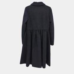 Miu Miu Black Wool Coat Woman Size 36