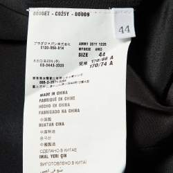 Pre Owned Miu Miu Black Silk & Lace Insert Pintuck Detail Mini Dress M