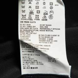 Pre Owned Miu Miu Black Silk & Lace Insert Pintuck Detail Mini Dress M