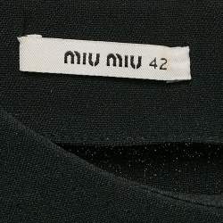 Miu Miu Black Crepe Ruffled Mini Dress M
