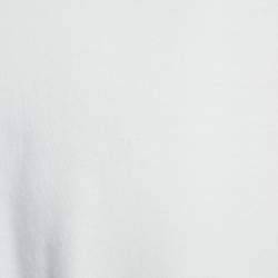 Miu Miu White Logo Applique Jersey T-Shirt M