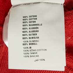 Miu Miu Red Printed Cotton Crop Top S