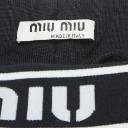 Miu Miu Black Sequin Embellished Jersey Sweatpants XS