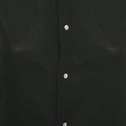 Miu Miu Black Crepe Contrast Collar Detail Sleeveless Top S