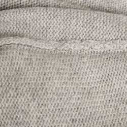 Miu Miu Grey Rib Knit Ruffled Crop Cardigan S