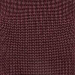 Miu Miu Burgundy Rib Knit Crewneck Sweater S