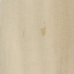 Miu Miu Beige Cotton Knit Logo-Patch Mini Dress XS