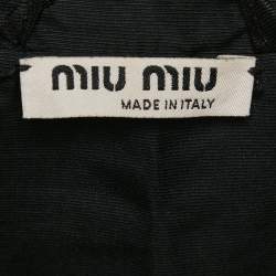 Miu Miu Black Synthetic Balmacaan Coat M