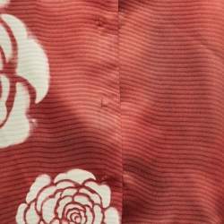 Miu Miu Burgundy Floral Printed Silk Oversized Shirt S