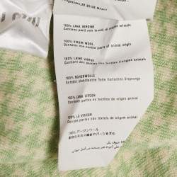 Miu Miu Green Houndstooth Wool Button Front Cardigan M