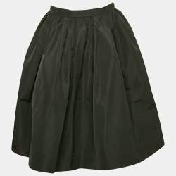 Miu Miu Black Synthetic Pleated Mini Skirt M