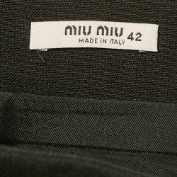 Miu Miu Black Crepe Pencil Skirt M