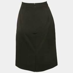Miu Miu Black Crepe Pencil Skirt M