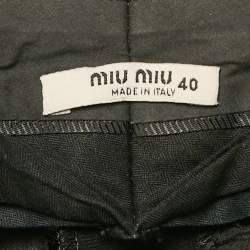 Miu Miu Black Crepe Formal Trousers S