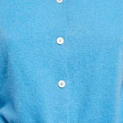 Miu Miu Blue Cashmere Knit Cardigan S