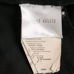 Miu Miu Black Jersey Flared Mini Dress S